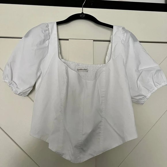 Abercrombie and Fitch white corset top - Picture 1 of 3